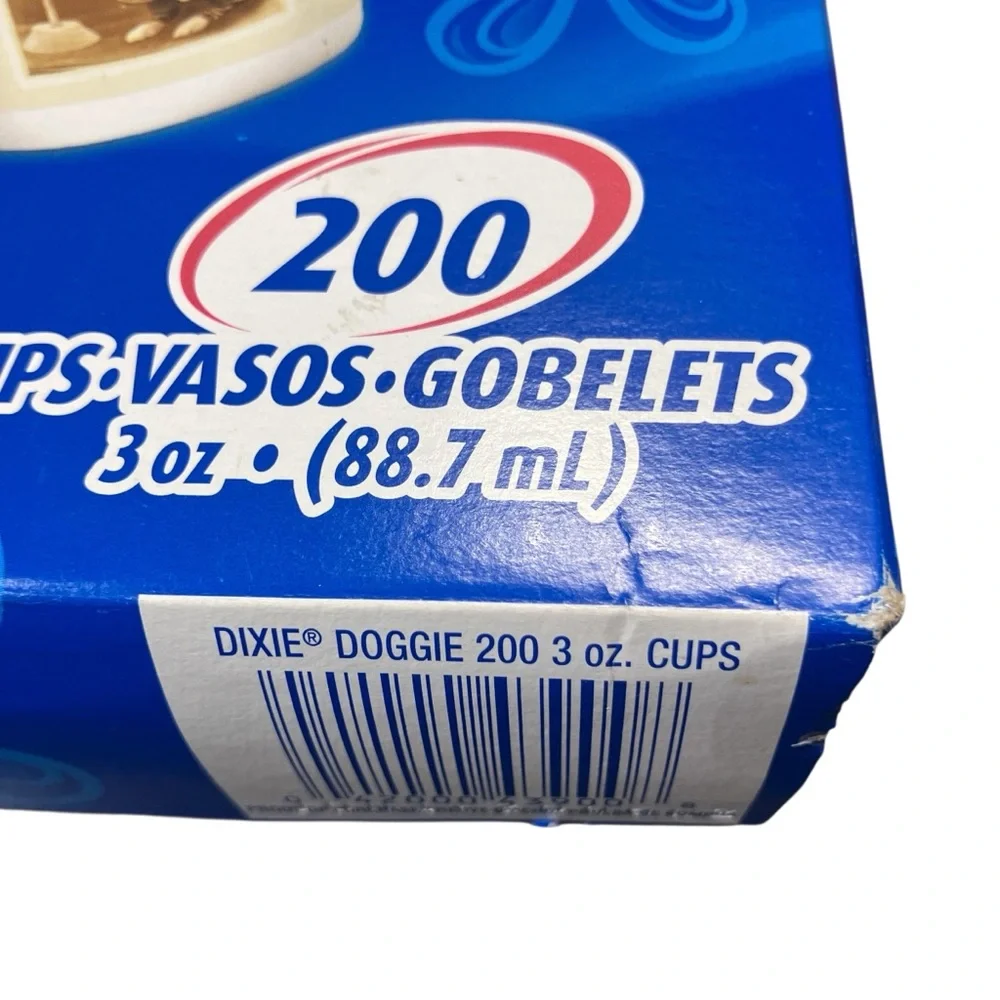 NOS New 2006 Vintage Dixie 3 oz Bath Cups Doggie Dogs Puppy‎ Bathroom 200 Cups
